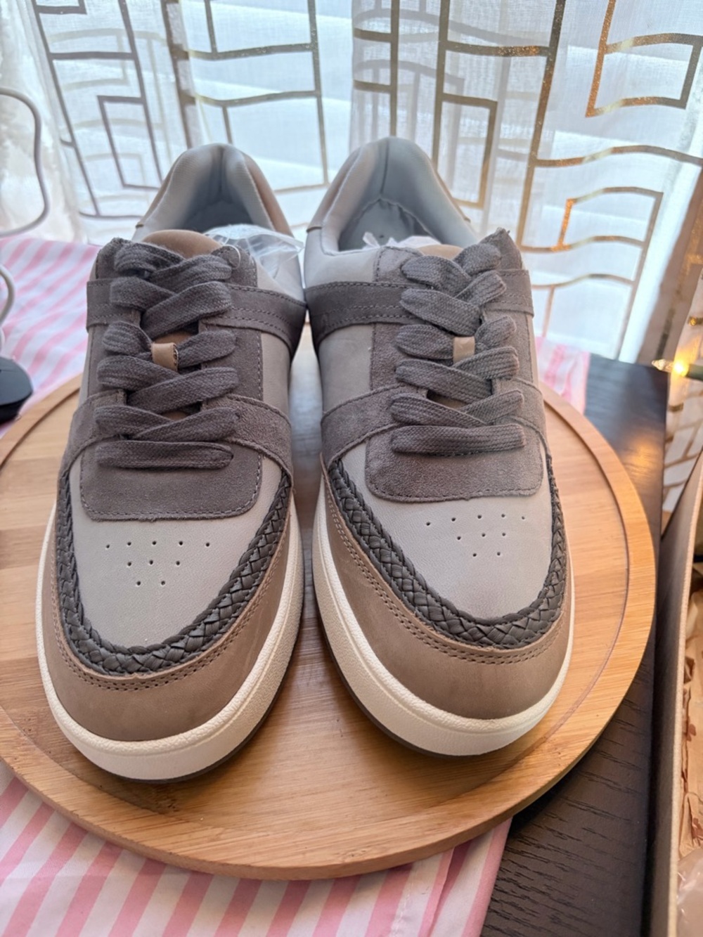 Lucky Brand Men's Gray and Brown Casual Sneakers